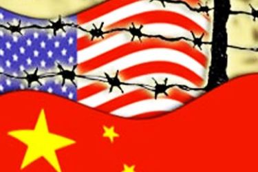 تصميم فني يعبر عن توتر العلاقات الصينية الأميركية