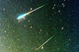 Meteors are visible from