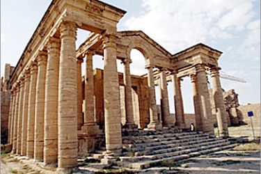 A _Picture shows the Hellenistic Temple of Mrn amid the remains of the ancient city of Hatra in the desert area in northwest Iraq,