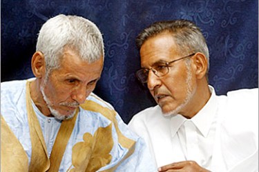 f: Mohamed Khouna Ould Haidallah (L), former Mauritanian president, and Ahmed