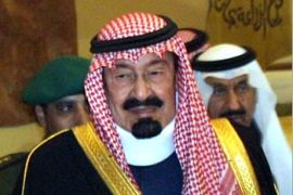 f: Saudi Crown Prince Abdullah Bin Abdel Aziz looks at a display during the opening of the al-Janadryah Cultural festival