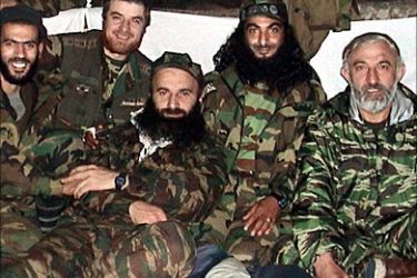 f_FILE) An undated file picture shows Chechen rebel leaders