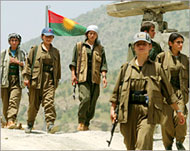 مجموعة من مسلحي حزب العمال الكردستاني (الفرنسية-أرشيف)