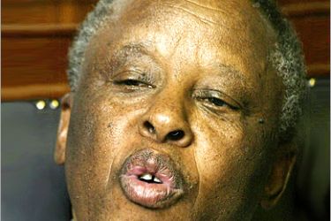 AFP - Botswana's President Festus Mogae is seen during an interview with AFP in Gaborone, 25 October 2004.