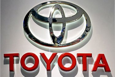 AFP - A sign showing the corporate logo for the Toyota Motor Corporation is pictured 11 January 2005 during the North