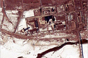AFP(FILES) This DigitalGlobe satellite file image shot 05 February, 2003 released 07 February, 2003 shows a nuclear reactor site in Yongbyon, North Korea. North Korea said 10 February 2005 it had manufactured nuclear weapons to