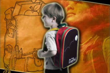 خطر حقائب الظهر الثقيلة على أطفال المدارس