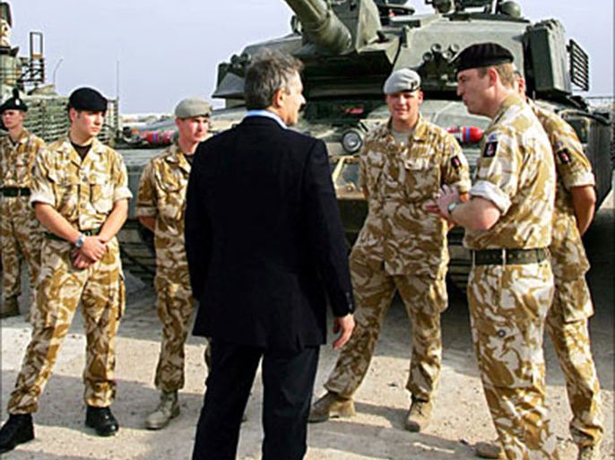 f_file photo dated 22nd December 2005 shows British Prime Minister Tony Blair (back facing