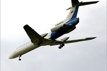 AFP - A picture taken 29 July 2006, shows, Russian Tupolev 154 airliner, belonging to the Russian airline Pulkovo, shortly before landing at the airport in Saint Petersburg. A Russian