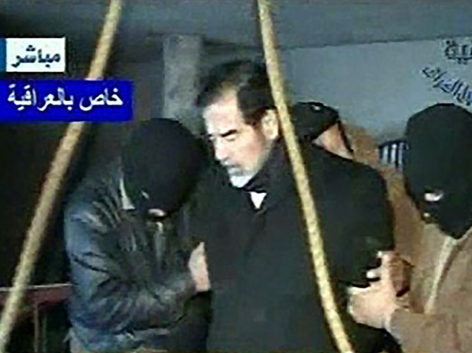 صور من تنفيذ حكم الإعدم على الرئيس العراقي السابق صدام حسين