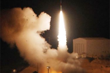 This image courtesy of Israel Aircraft Industries shows an Arrow missile being succesfully launched from an undisclosed locality in Israel, 11February 2007