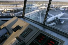 AFP/ View from the control tower of Ezeiza's international airport Ministro Pistarini, on the outskirts of Buenos Aires, on May 24th, 2007.
