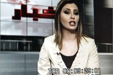 AFP/A video grab taken 15 June 2007 shows Lebanese news anchor Sawsan Darwish at local NBN station, owned by Lebanese Parliament Speaker Nabih Berri. Darwish was fired from the station after she was heard on air telling a colleague inside the studio hours after the assassination of anti-Syrian MP Walid Eido "Why did they waited so long to kill him.... and when will the turn of (Ahmed) Fatfat (Youth and Sports Minister) come