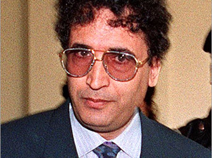 AFP (FILES) Photo dated 18 February 1992 shows Libyan Abdelbaset Ali Mohmed al-Megrahi before appearing at the Supreme Court in Tripoli for a hearing in connection with the