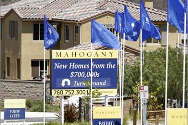 REUTERS/Homes are advertised for sale at a new housing subdivision in San Marcos, California,
