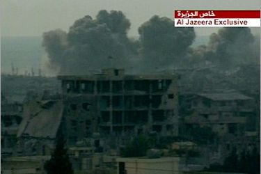 القصف الجوي لمواقع فتح الإسلام من قبل القوات اللبنانية في نهر البارد - الجزيرة