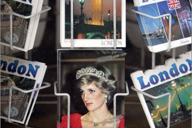 REUTERS/A postcard of Diana, Princess of Wales, is seen in a shop window in London