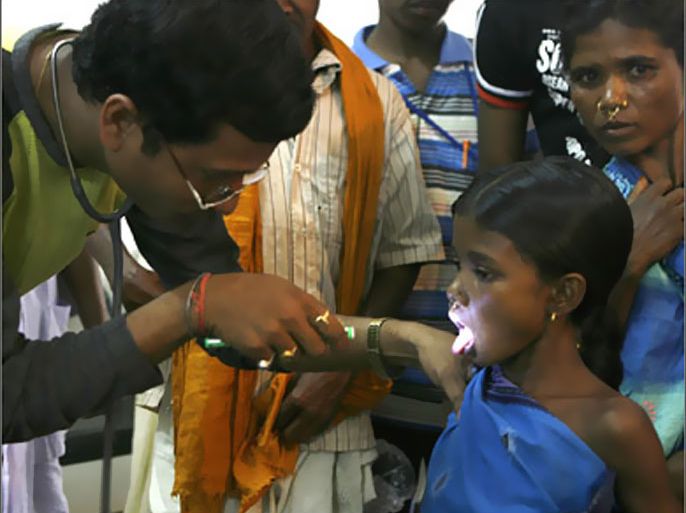 AFPAn Indian doctor checks a patient for diarrheal disease in a hospital in Dasmantpur village of Koraput district, some 500 kilometres southwest of Bhubaneswar
