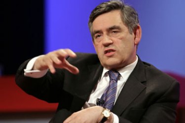 British Prime Minister Gordon Brown takes part in a parliamentary Question and Answer session on the fourth day of the annual Labour Party Conference, Bournemouth,