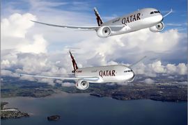 epa01171496 Artist's impression released 11 November 2007 after Boeing and Qatar Airways held a signing ceremony at the Dubai Air Show to mark the airline's order for 30 787