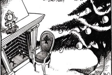 كاريكاتير من صحيفة الحياة اللبنانية - بانتظار الهدية