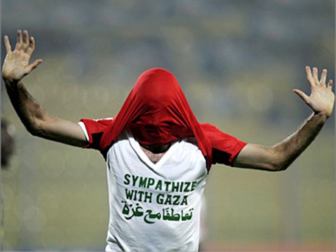 REUTERS /Mohamed Aboutrika of Egypt celebrates his second goal against Sudan during their African Nations Cup Group C soccer match in Kumasi January 26, 2008.