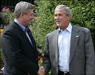 لقاءات بوش وهاربر المتكررةتركزت حول أفغانستان (رويترز-أرشيف)
