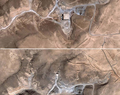 صورة بالأقمار الصناعية لما سمته واشنطن مفاعلا نوويا سوريا تحت التشييد (رويترز-أرشيف)