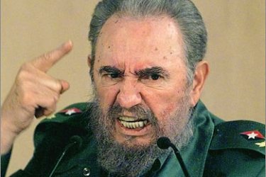 AFP(FILE) This file photo taken on September 4, 1999 shows Cuban President Fidel Castro gesturing in Havana as he discusses his request
