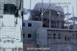 r_This undated combination image released by the U.S. Government shows the North Korean reactor in Yongbyon and the nuclear reactor under construction in Syria