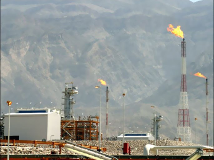 epa : The South Pars gas field in Iran's southern port city of Assalouyeh in the Persian Gulf province of Bushehr 26 May 2003, where phases four and five were inaugurated Monday,
