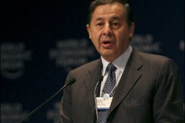 r/Egypt's Minister of Trade and Industry Mohamed Rachid talks during the session "Does Arab Business Care" at the World Economic Forum (WEF) on the Middle East in Sharm el-Sheikh, Egypt, May 19, 2008
