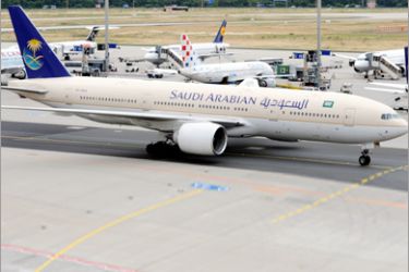 EPA/ An image showing a Saudi Arabian plane at Frankfurt airport, Frankfurt, 27 June 2008. EPA/MAURITZ ANTIN