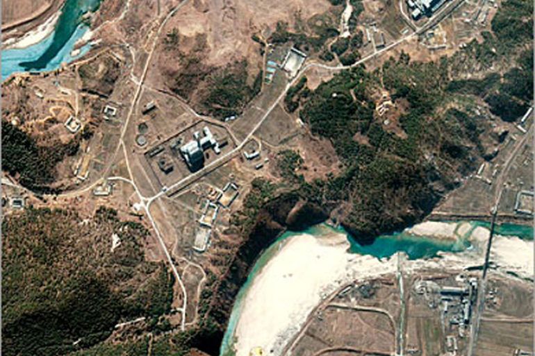 AFP (FILES) This file handout photo from DigitalGlobe shows a satellite image taken 02 March, 2002 of the Yongbyon nuclear facility in North Korea. On june 27, 2008, North Korea plans to blow up Yongbyon's cooling tower in front of a worldwide TV audience, to symbolise its apparent
