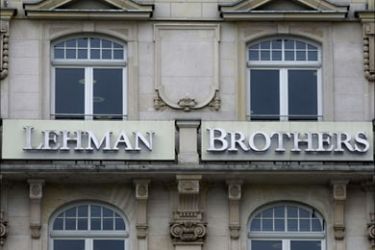 r_The Frankfurt branch of the Lehman Brothers bank is pictured in Frankfurt September 15, 2008. Global markets plummeted on Monday after investment bank Lehman