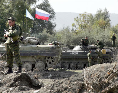 المفاوضات لم تحقق بعدُ المطالب الجورجية في جلاء القوات الروسية من 20% من أراضيها (الفرنسية-أرشيف)