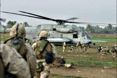 afp : (FILES) A handout file picture released on November 23, 2004 by the US Marines, shows Marines from Company Suicide Charlie, 1st Battalion, 7th Marine Regiment,