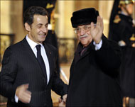 عباس مع ساركوزي (الفرنسية) 