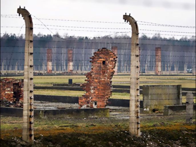 afp : The wrecked chimneys of the former Birkenau Nazi death camp are seen in Oswiecim (Auschwitz), Poland, on March 17 2009. Museum authorities at the state-run Auschwitz-