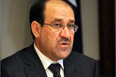 AFP - Iraqi Prime Minister Nuri Al-Maliki speaks during a business forum in Sydney on March 13, 2009. Iraq wants a huge increase in Australian wheat imports previously slashed after a scandal over bribes paid to the regime of former president Saddam Hussein, officials said March 12. AFP