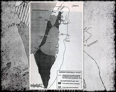 الحدود المقترحة من الحركة الصهيونية عام 1919 في مؤتمر فرساي للسلام