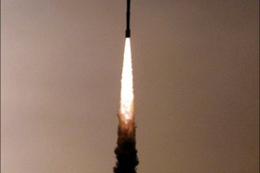 r : India's Polar Satellite Launch Vehicle (PSLV) C-12 blasts off from Satish Dhawan space centre at Sriharikota, about 100 km (62 miles) north of the southern Indian city of