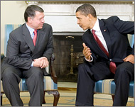 
الملك عبد الله أثناء لقائه الرئيس أوباما  (الفرنسية-أرشيف)الملك عبد الله أثناء لقائه الرئيس أوباما  (الفرنسية-أرشيف)