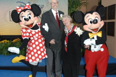 (L-R) Disney charactor Minnie Mouse, the voice of Mickey Mouse & Disney Legend Honoree Wayne Allwine, the voice of Minnie Mouse & Disney Legend Honoree (also Mr. Allwine's wife) Russi Taylor