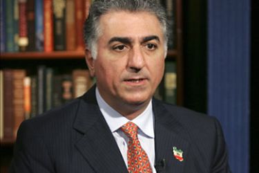 Reza Pahlavi, the former crown prince of Iran who now lives in the United States, attends an interview with Reuters in Washington June 16, 2009