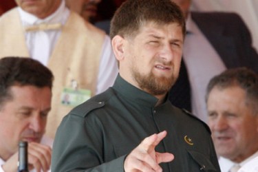 Chechen President Ramzan Kadyrov attends the presidential horse race at Moscow's Central Hippodrome, July 18, 2009. The race is an annual tradition that in the past has been attended by leaders of the Commonwealth of Independent States