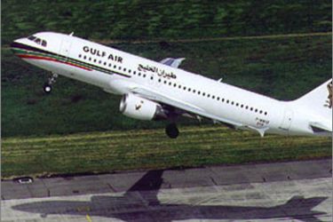 طائرة إيرباص أي 320 تابعة لطيران الخليج لحظة إقلاعها