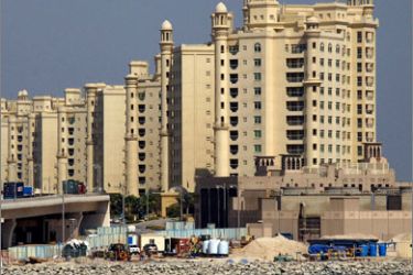 A general view shows luxury buildings in the Gulf emirate of Dubai on August 14, 2009.
