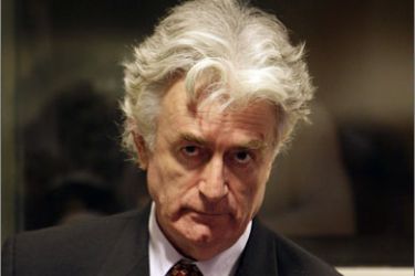 A file photo taken on August 29, 2008 shows Bosnian Serb wartime leader Radovan Karadzic at the UN International Criminal Tribunal for the former Yugoslavia (ICTY) in The Hague.