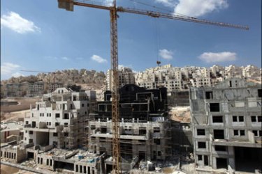 afp : A picture shows a new housing project at the Jewish settlement of Har Homa in east Jerusalem on September 7, 2009. Israel gave the go-ahead to build hundreds of new